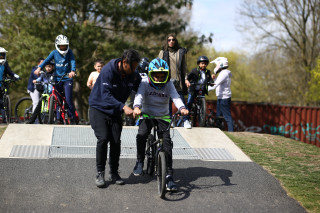 Go-Ride kids in BMX class with instructor