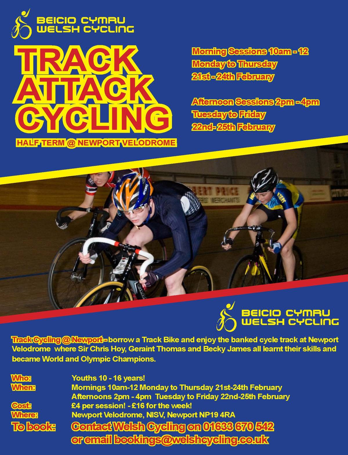 Track Attack Half Term Sessions @ Newport Velodrome and Maindy Centre