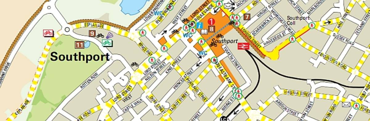 Cycle Commuting Guide Southport   20120228 Southport Cycle Map 670x222 