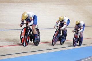 Women's team sprint squad in the world championship final 2024