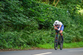 Cat Ferguson at the 2023 UCI Cycling World Championships junior time-trial