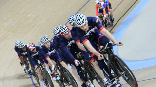 ParalympicsGB train at the Rio Olympic Velodrome